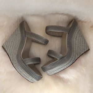 Christian Louboutin metallic mesh espadrilles